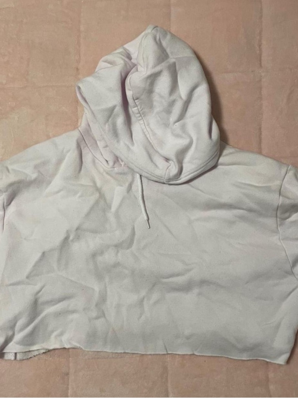 Light Pink Cropped Hoodie